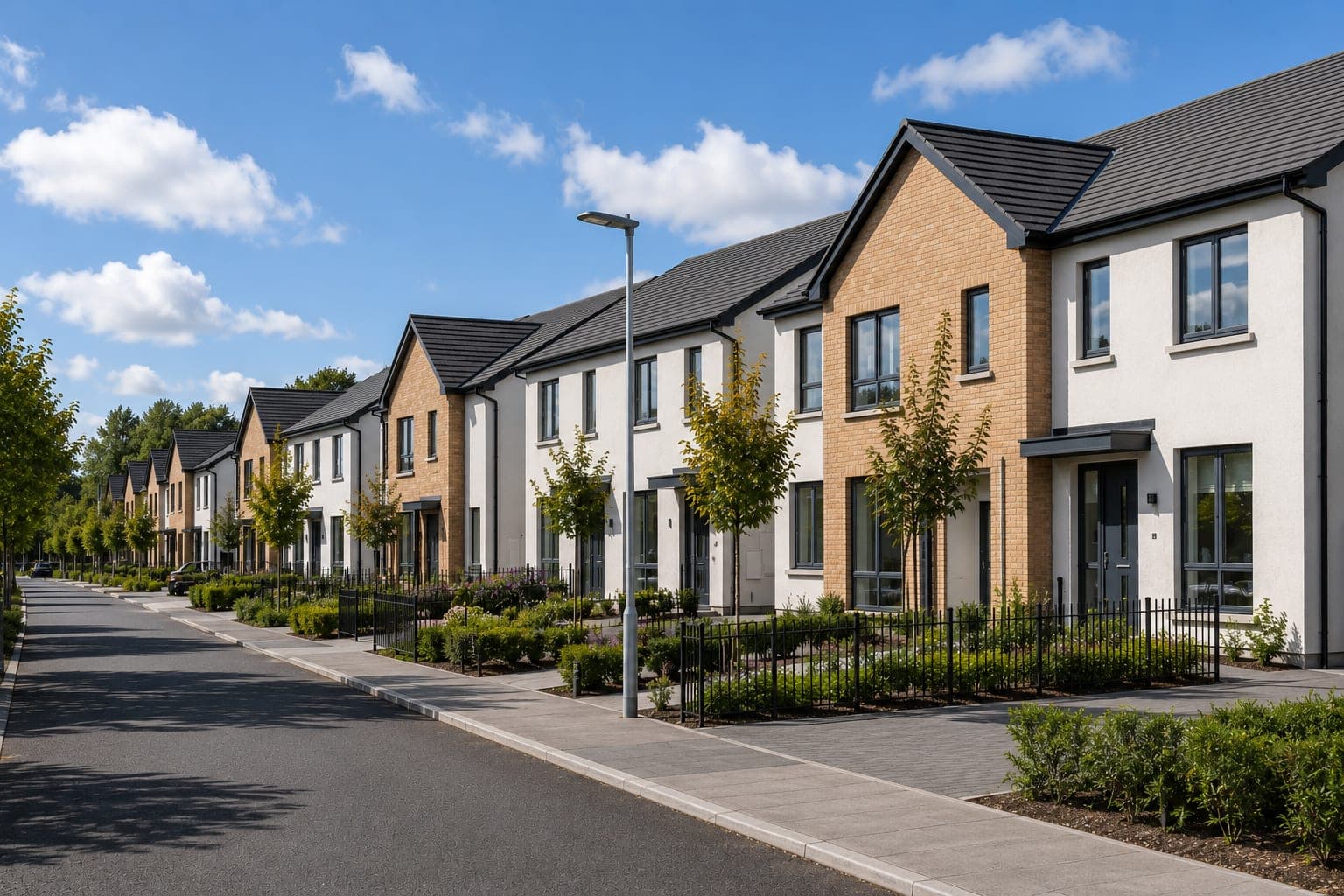 A street of established Irish homes
